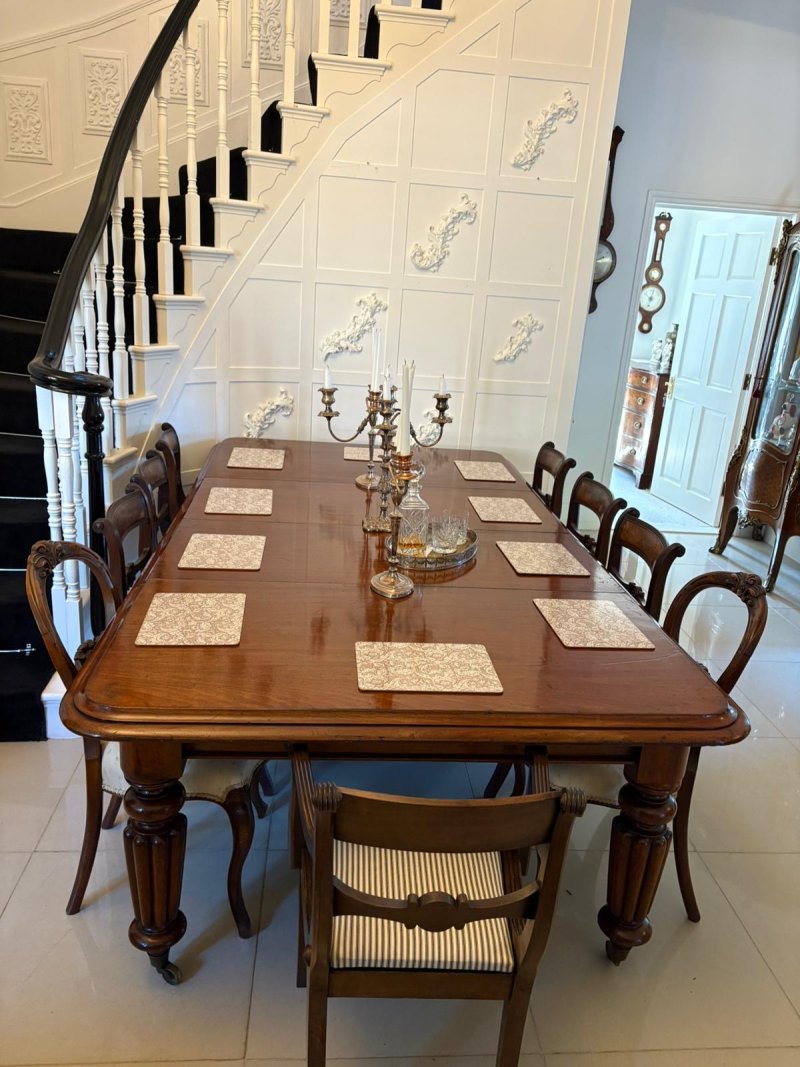 Antique Victorian Quality Mahogany 10/12 Seater Extending Dining Table - Image 2